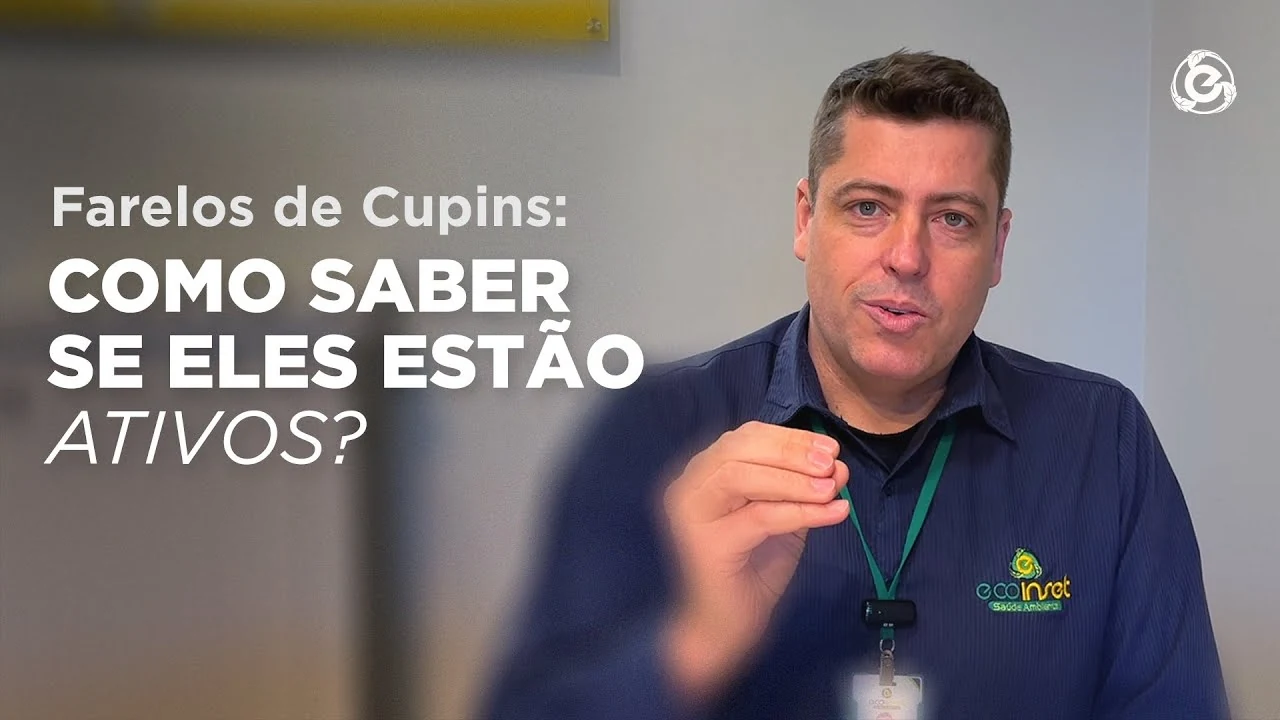 Vídeo da Ecoinset explicando como identificar cupim ativo